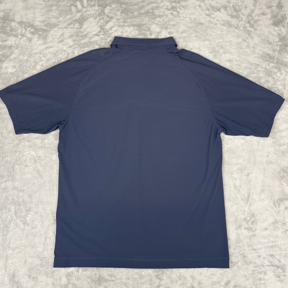 Nike Golf Golf Polo Dri-FIT UV Blue 1/4 Zip Short Sleeve Shirt Men's Large - Picture 5 of 12